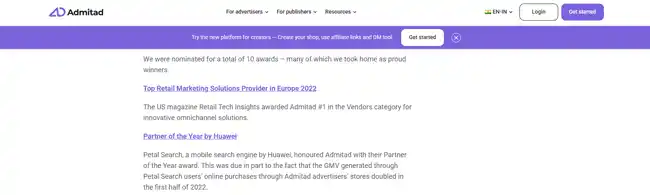 Admitad Admitad recognition